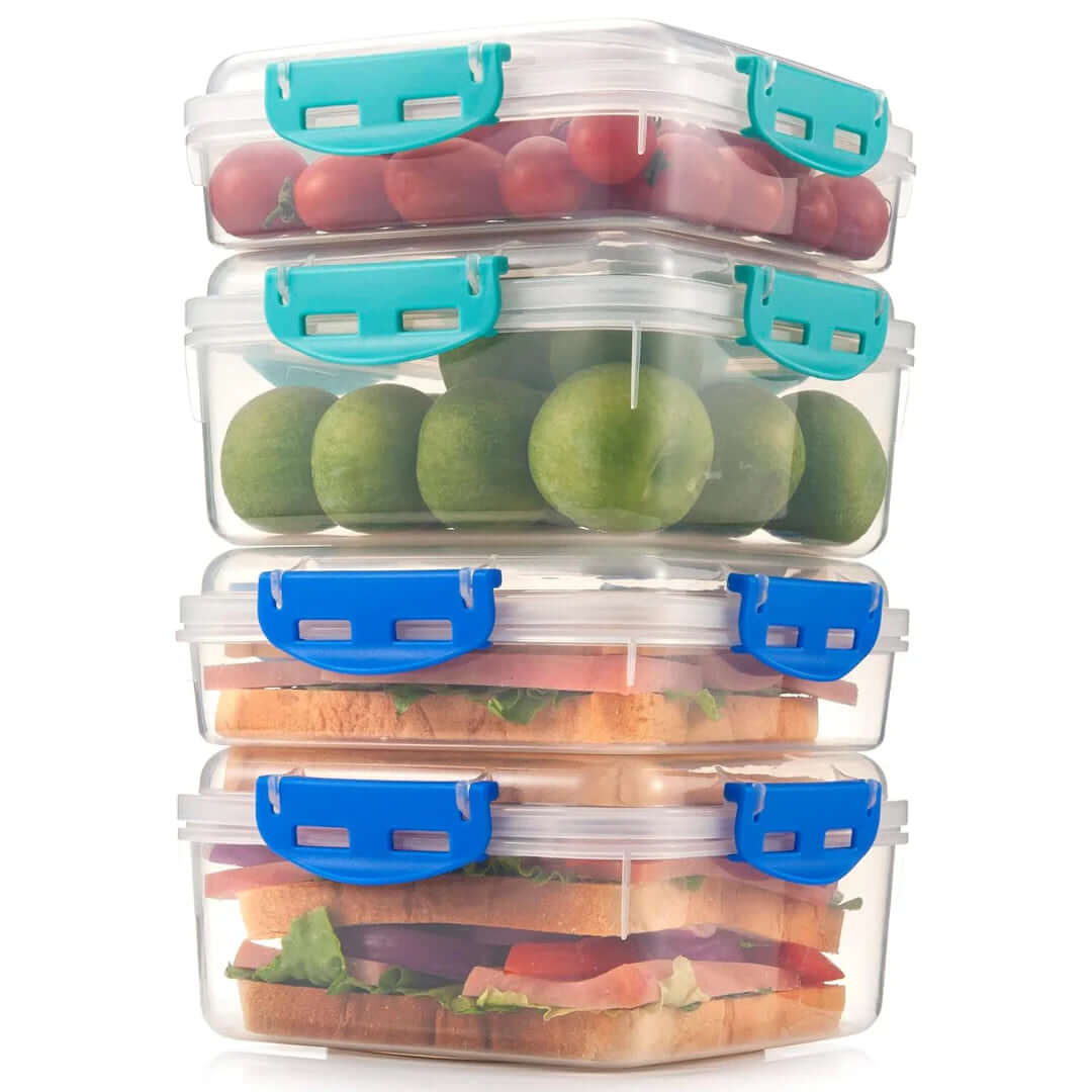 4er Set Auslaufsichere Lunchboxen: Frisch & Sicher