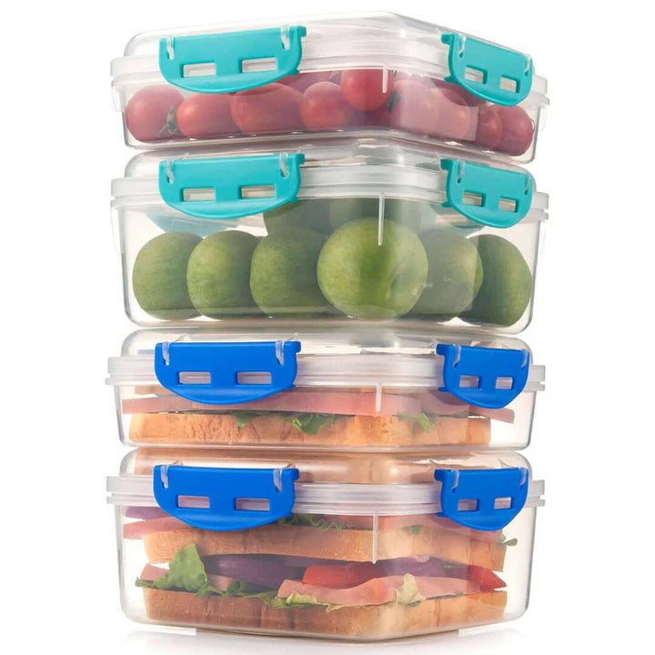 4er Set Auslaufsichere Lunchboxen: Frisch & Sicher