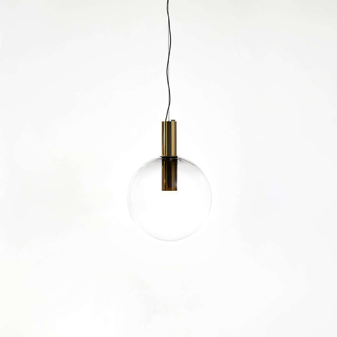 Suspension élégante en verre et métal