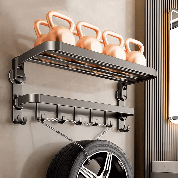 Porte-serviettes de salle de bain à ventouse - flexible et moderne