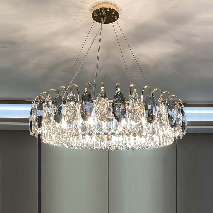 Lustre luxueux en cristal K9, à intensité variable