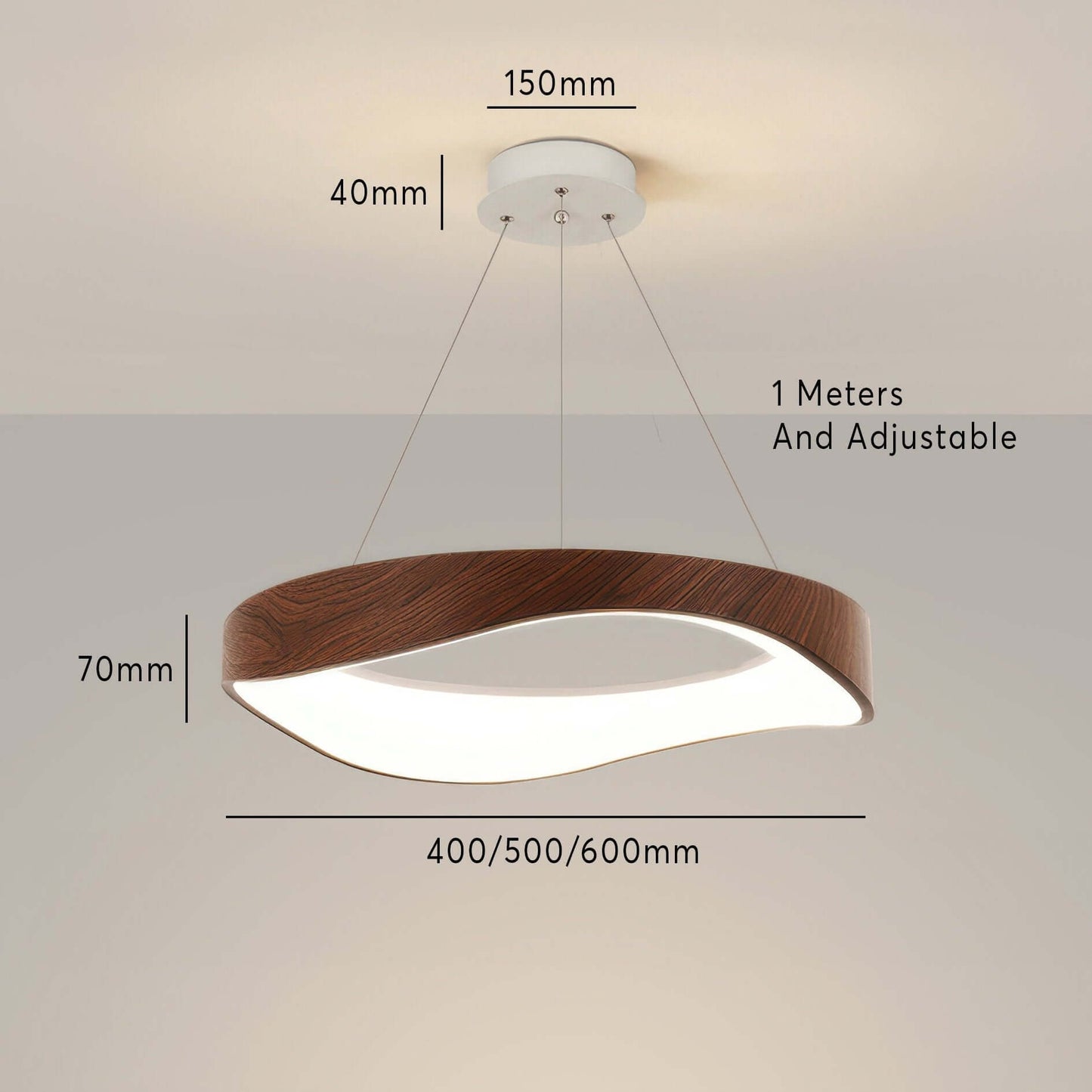 Moderne Runde LED-Pendelleuchte