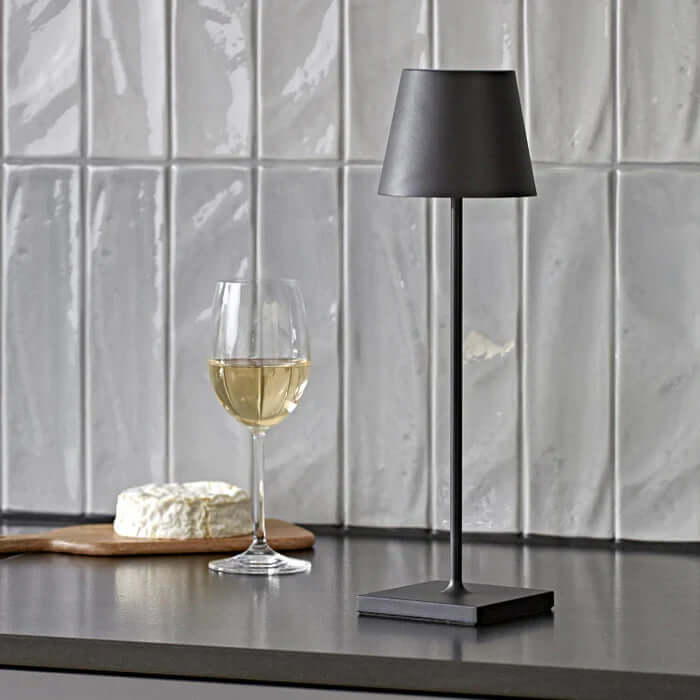Dimmbare LED Tischleuchte, 38cm, Akku & Touch