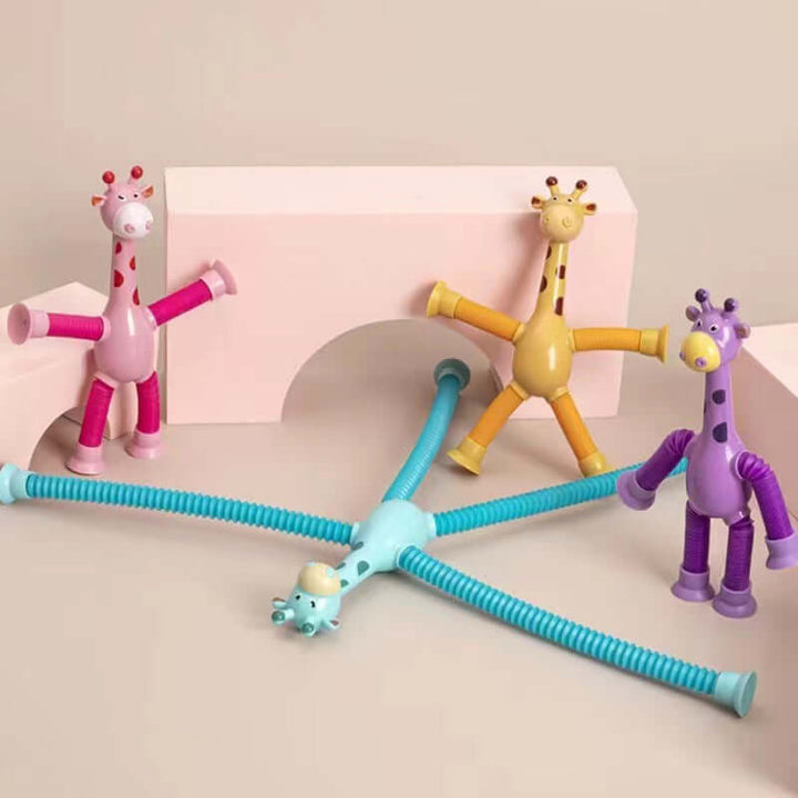 Flexibles Giraffenspielzeug mit Saugnapf