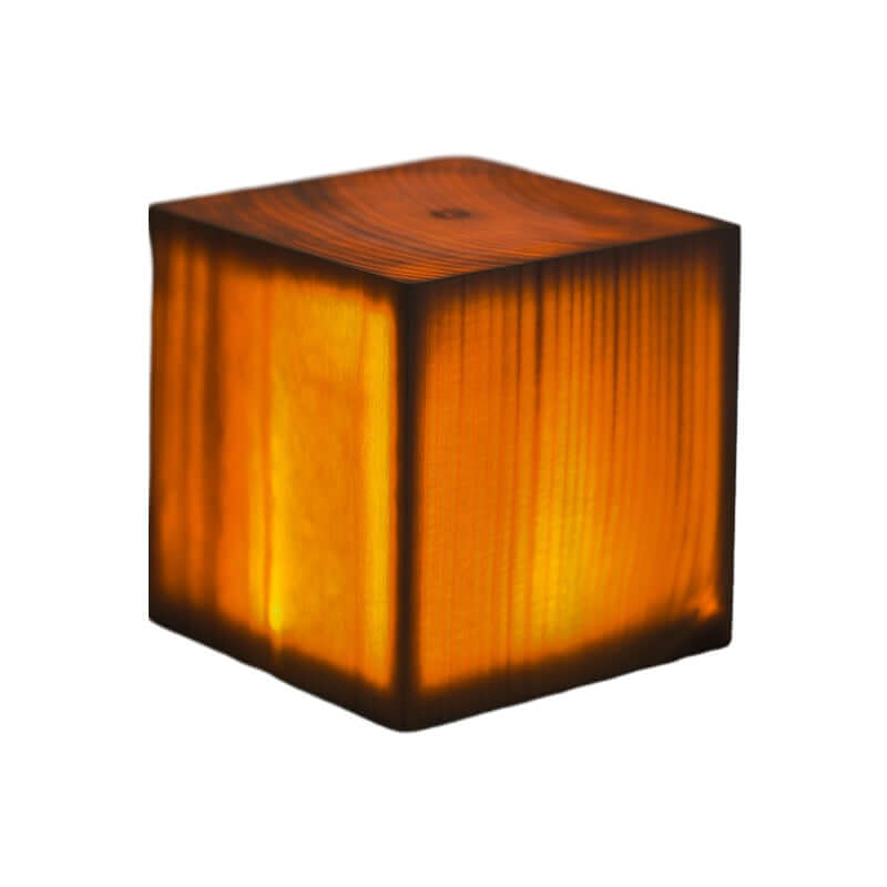 LED Tischlampe Holzoptik Akku & Touch