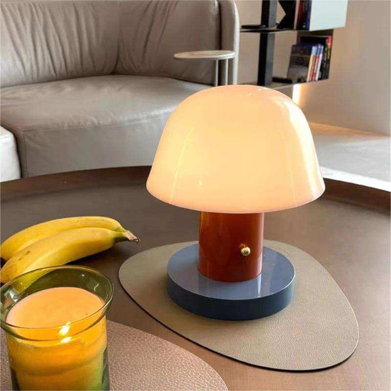 Lampe de table champignon LED tactile, à piles