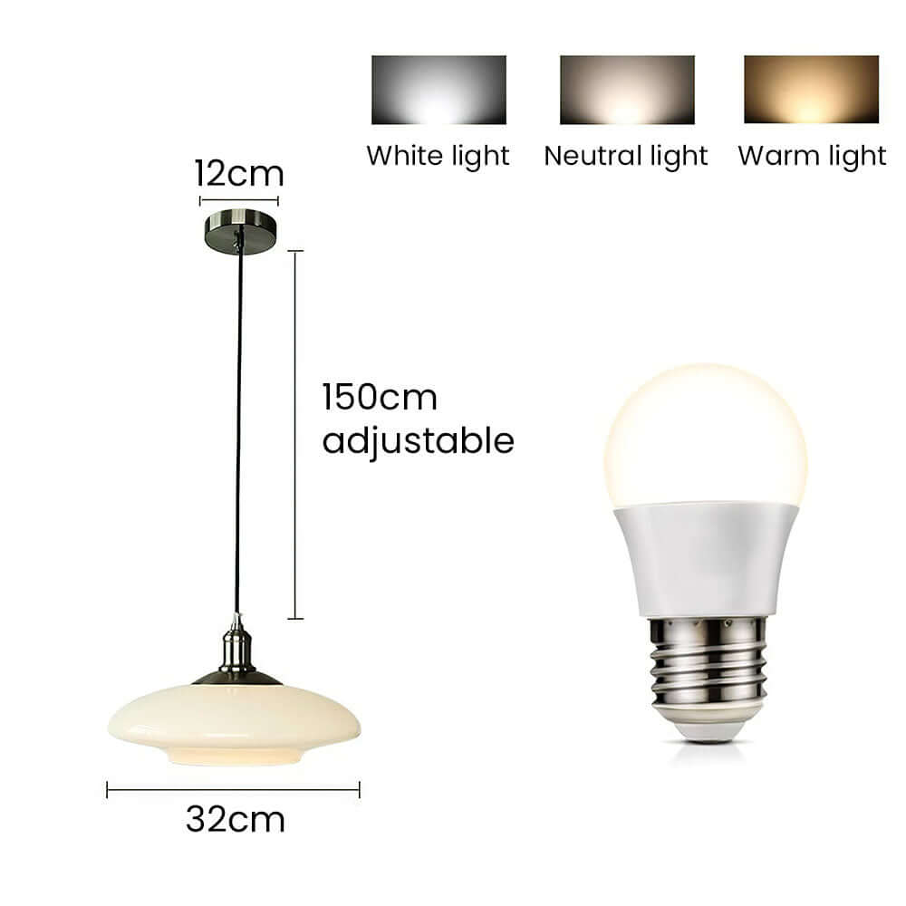 Moderne Weiße Glas Pendelleuchte