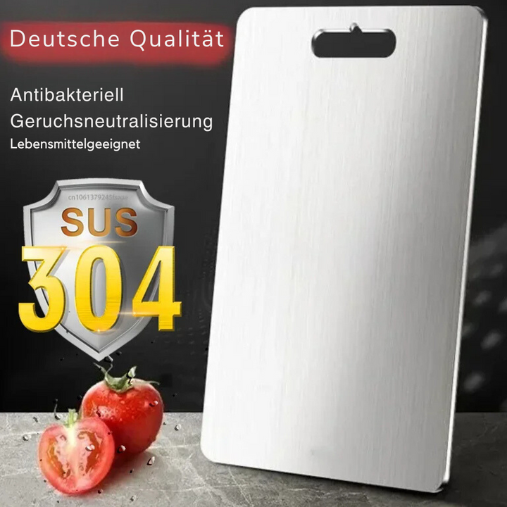 "Antibakterielles, langlebiges Titanium Schneidebrett, kratzfest und hygienisch, ideale Lösung für Profiköche."