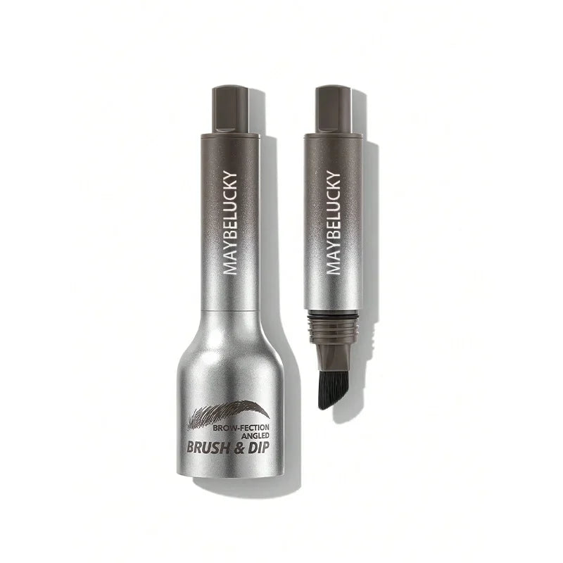 Augenbrauenstift mit wasserfester 3D-Formel, braun, breite Pinselspitze, natürliche Definition, für subtile und intensive Loo