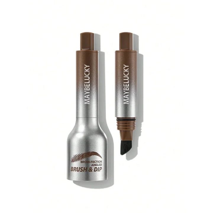 Augenbrauenstift mit wasserfester 3D-Formel, braun, breite Pinselspitze, natürliche Definition, für subtile und intensive Loo