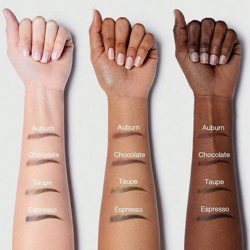 Augenbrauenstift mit wasserfester 3D-Formel, braun, breite Pinselspitze, natürliche Definition, für subtile und intensive Loo