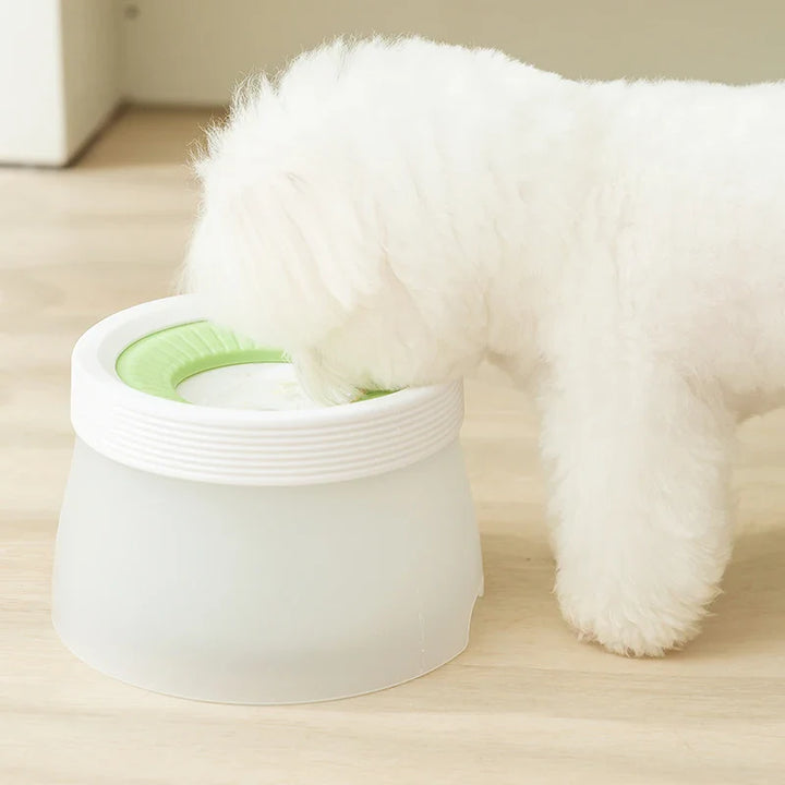 "Auslaufsicherer, rutschfester Hunde Trinknapf, modern und stilvoll, ideal für stressfreies Trinken und einfache Reinigung."