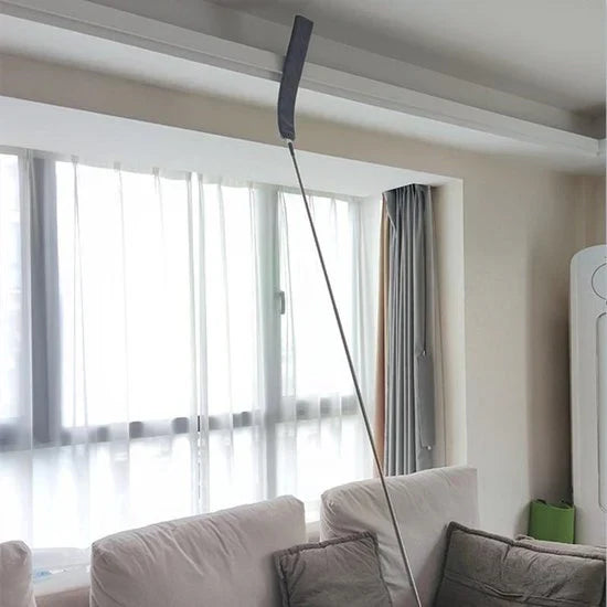 "Ausziehbarer Staubwedel mit Verlängerungsstange für effektive Reinigung hoher Ecken und Decken, langlebig und leicht bedienb