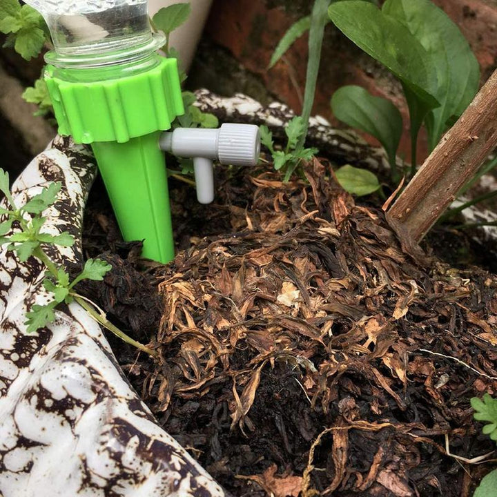 "Automatische Pflanzenbewässerungsstifte, grün, aus Kunststoff, für plastikflaschen geeignet, mühelose Gartenpflege, tropfges