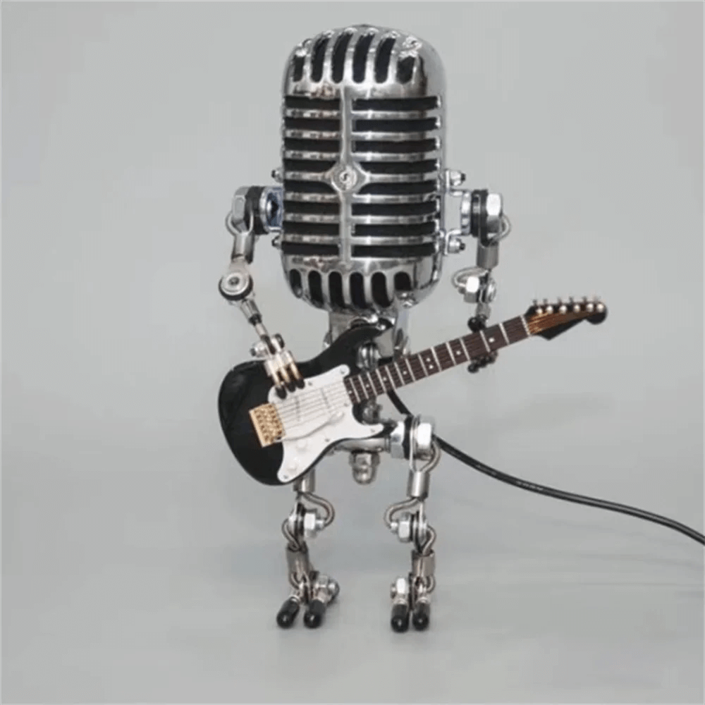 Lampe de table robot à intensité variable avec guitare