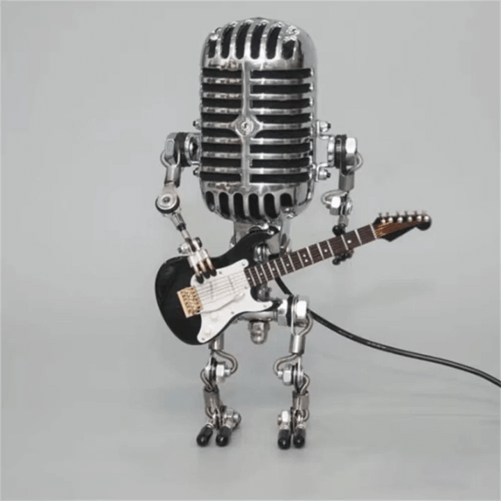 Lampe de table robot à intensité variable avec guitare