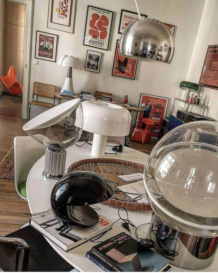 Lampe de table design en marbre