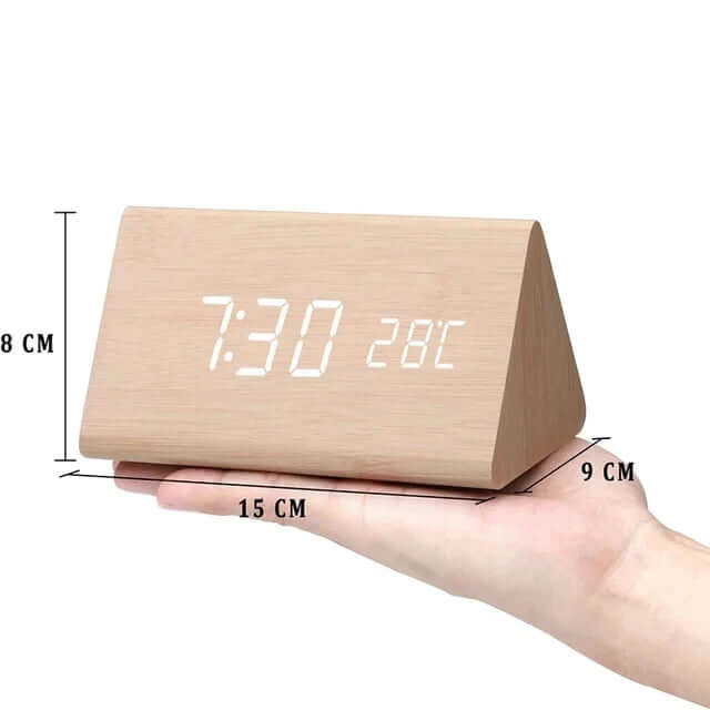 Digitaler Holz-Wecker mit LED & Sprachsteuerung