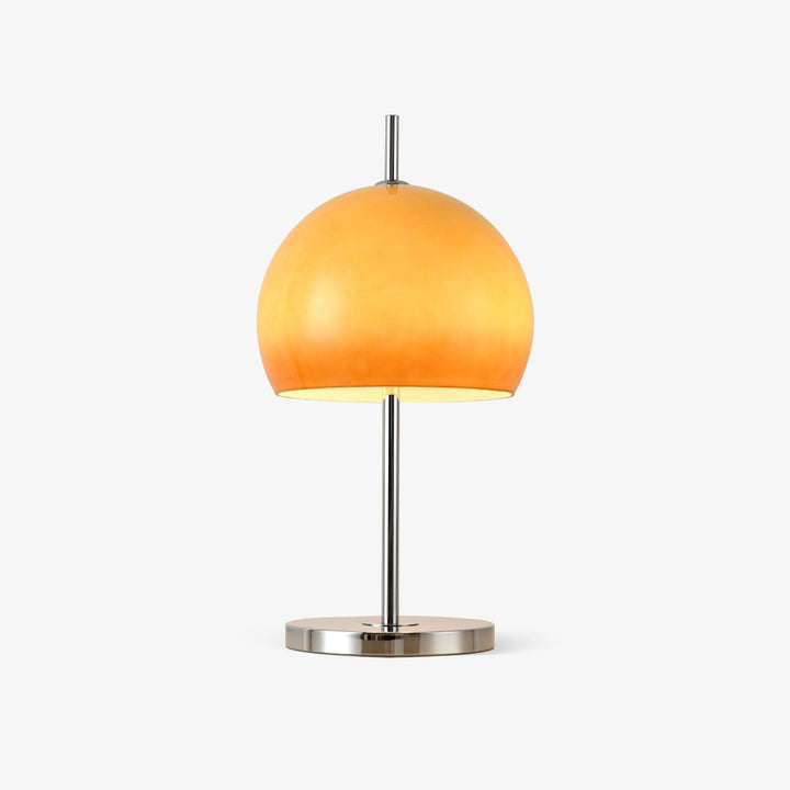Lampe de table design champignon en verre ambré