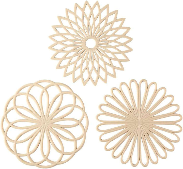 3er Set Silikon-Untersetzer - Hitzebeständig & Stilvoll