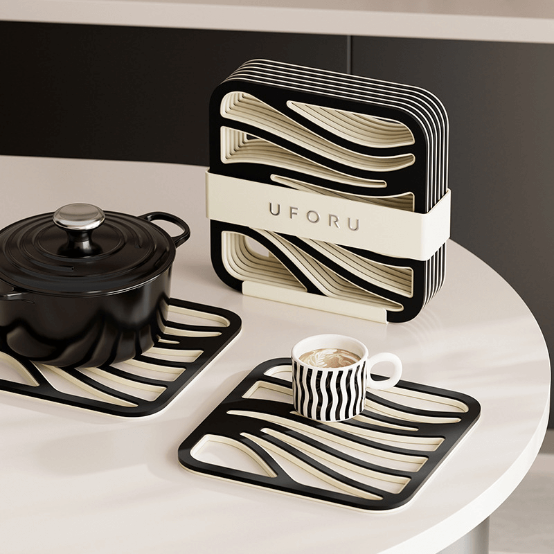 6er Set Hitzeuntersetzer - Modernes Design