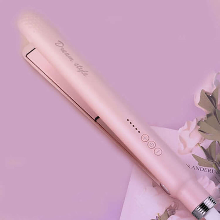 Fer à friser et lisseur 2 en 1 pour une coiffure polyvalente