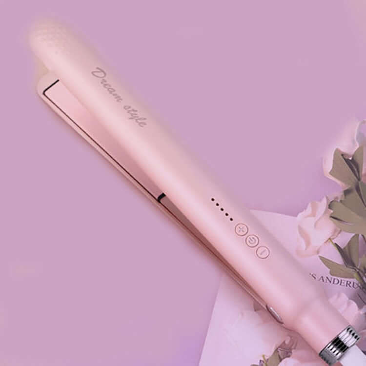 Fer à friser et lisseur 2 en 1 pour une coiffure polyvalente