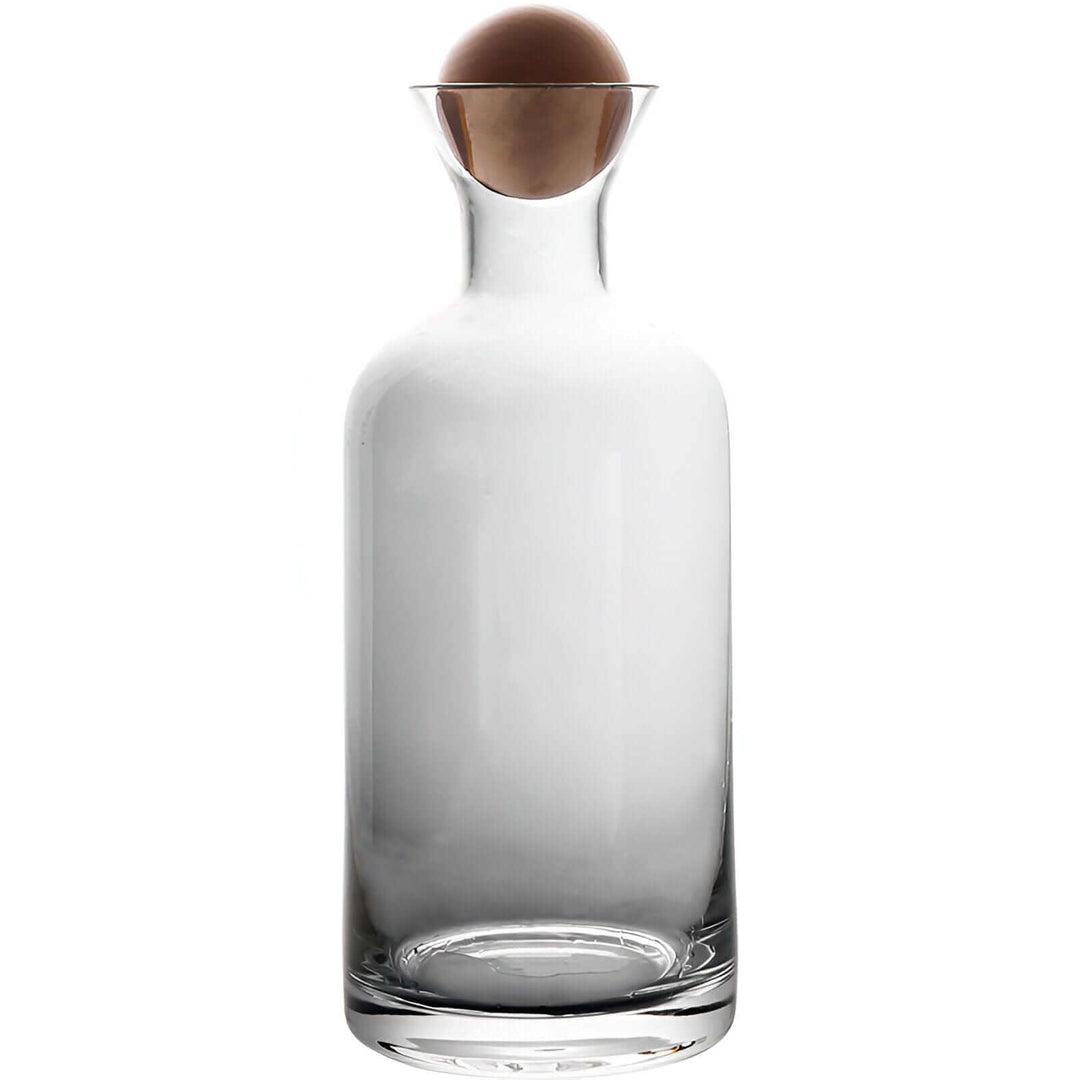 Elegante Glaskaraffe mit Holzdeckel