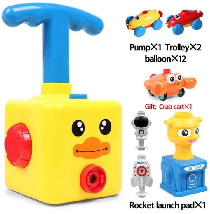 Voiture-fusée à ballon : jouet physique pour les enfants à partir de 3 ans