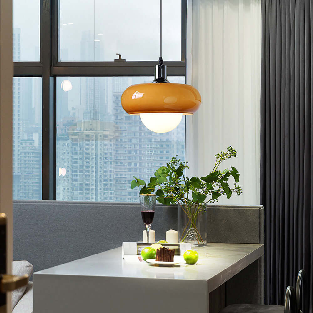 Kaffee Glas Pendelleuchte Bauhaus Stil