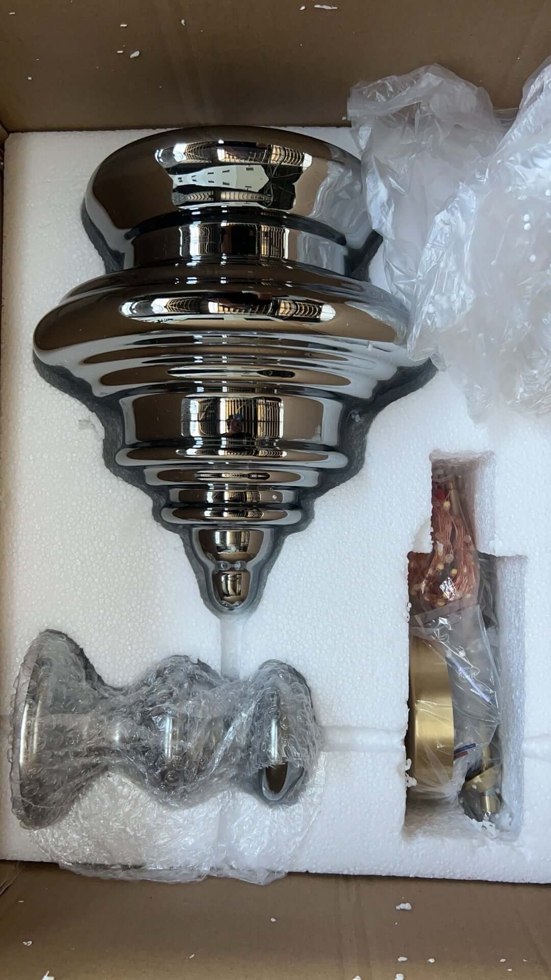 Suspension moderne en verre ciel étoilé gris