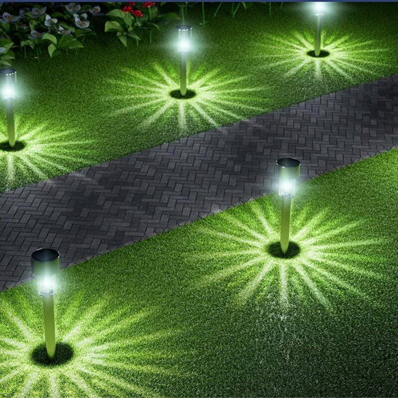 Solar Gartenleuchte Edelstahl - Warmweiß LED