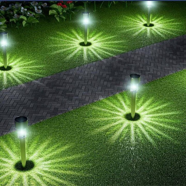 Solar Gartenleuchte Edelstahl - Warmweiß LED