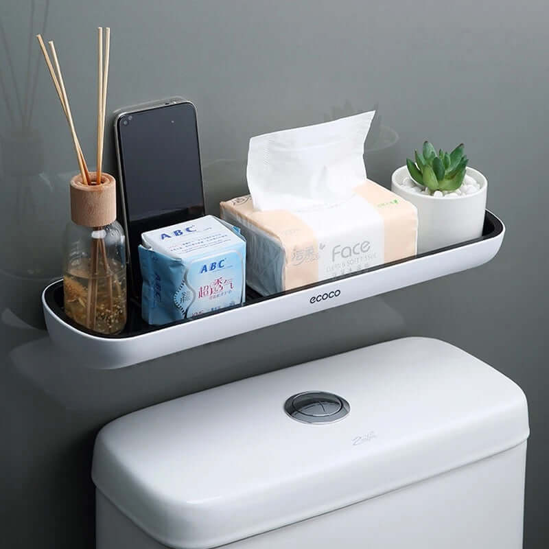 Badezimmer-Organizer - Wandregal mit Handtuchhalter