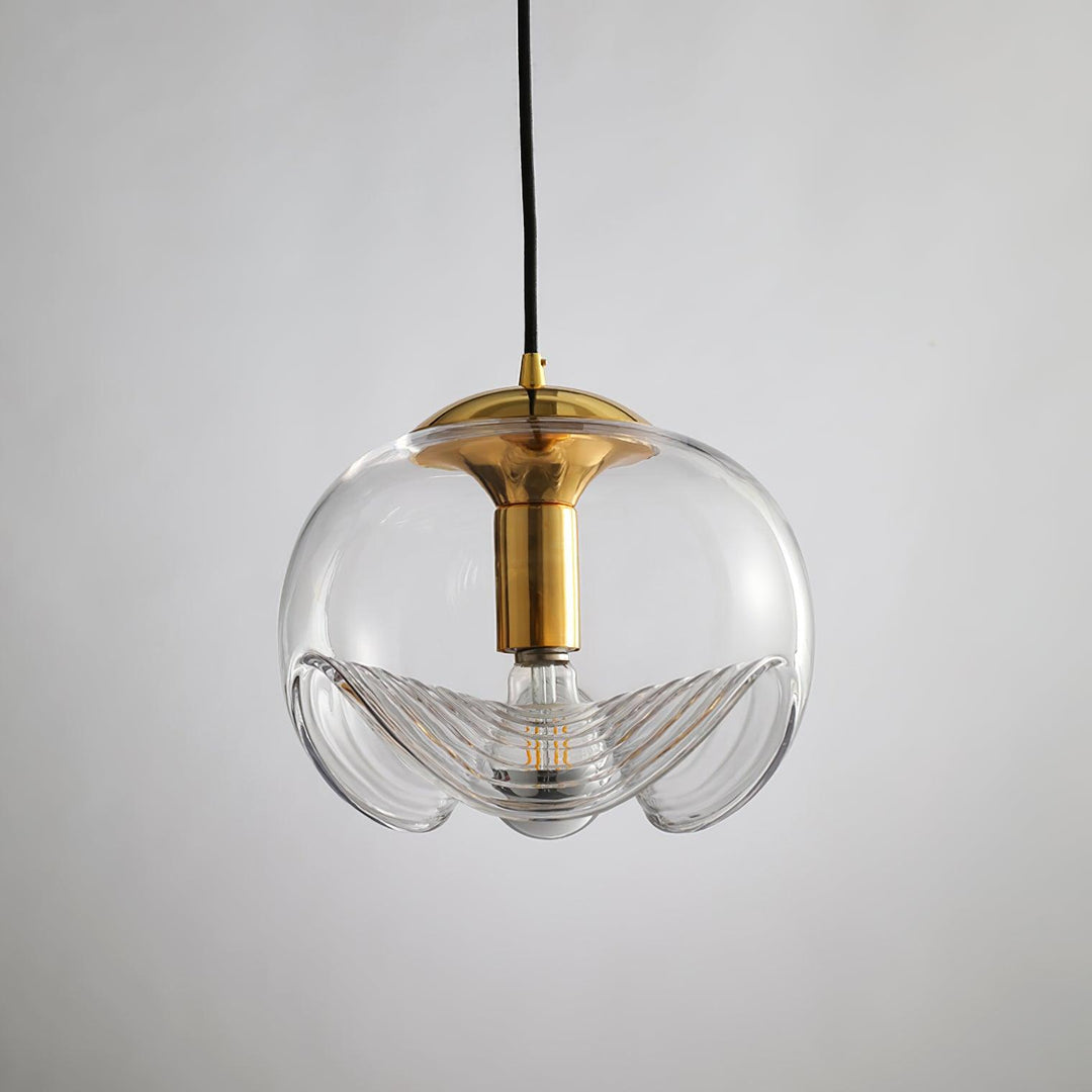 Suspension moderne en forme de vague - luminaire en verre