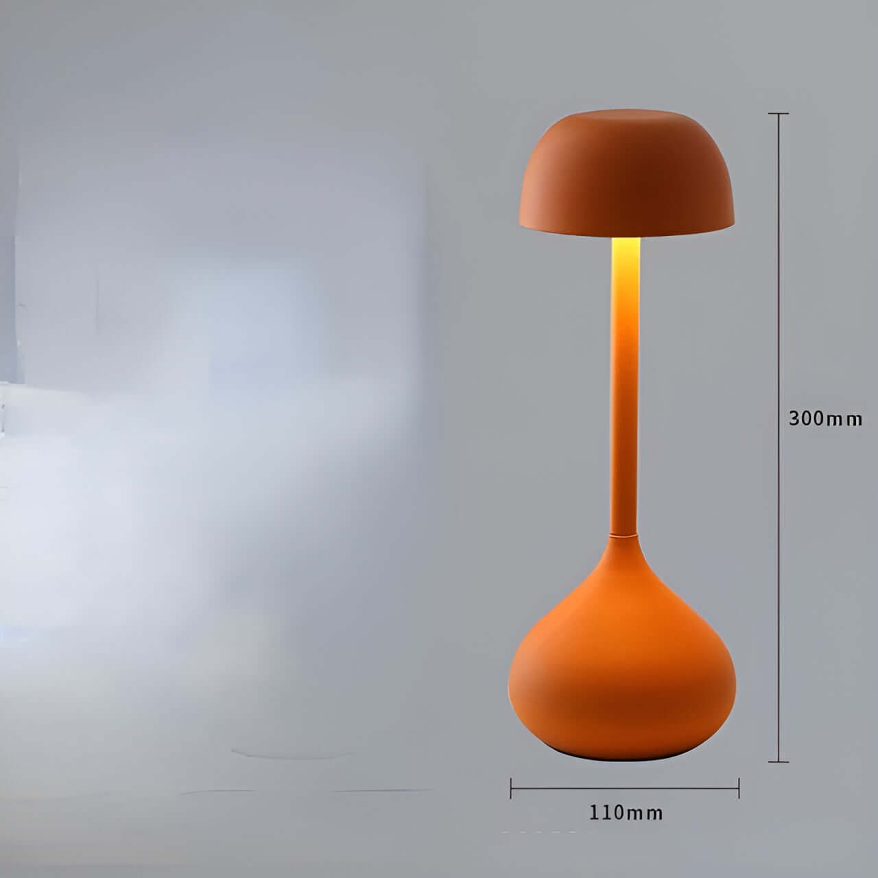 Lampe de table LED sans fil à intensité variable - design champignon