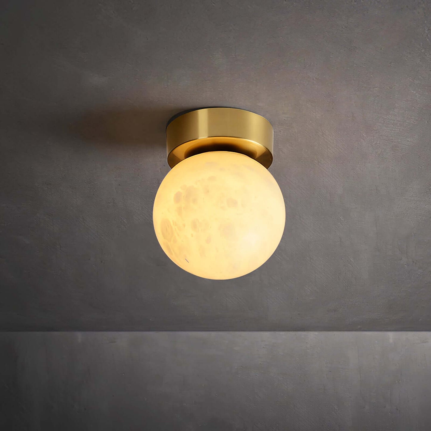 Mond Alabaster Deckenleuchte, Modern LED, 15cm