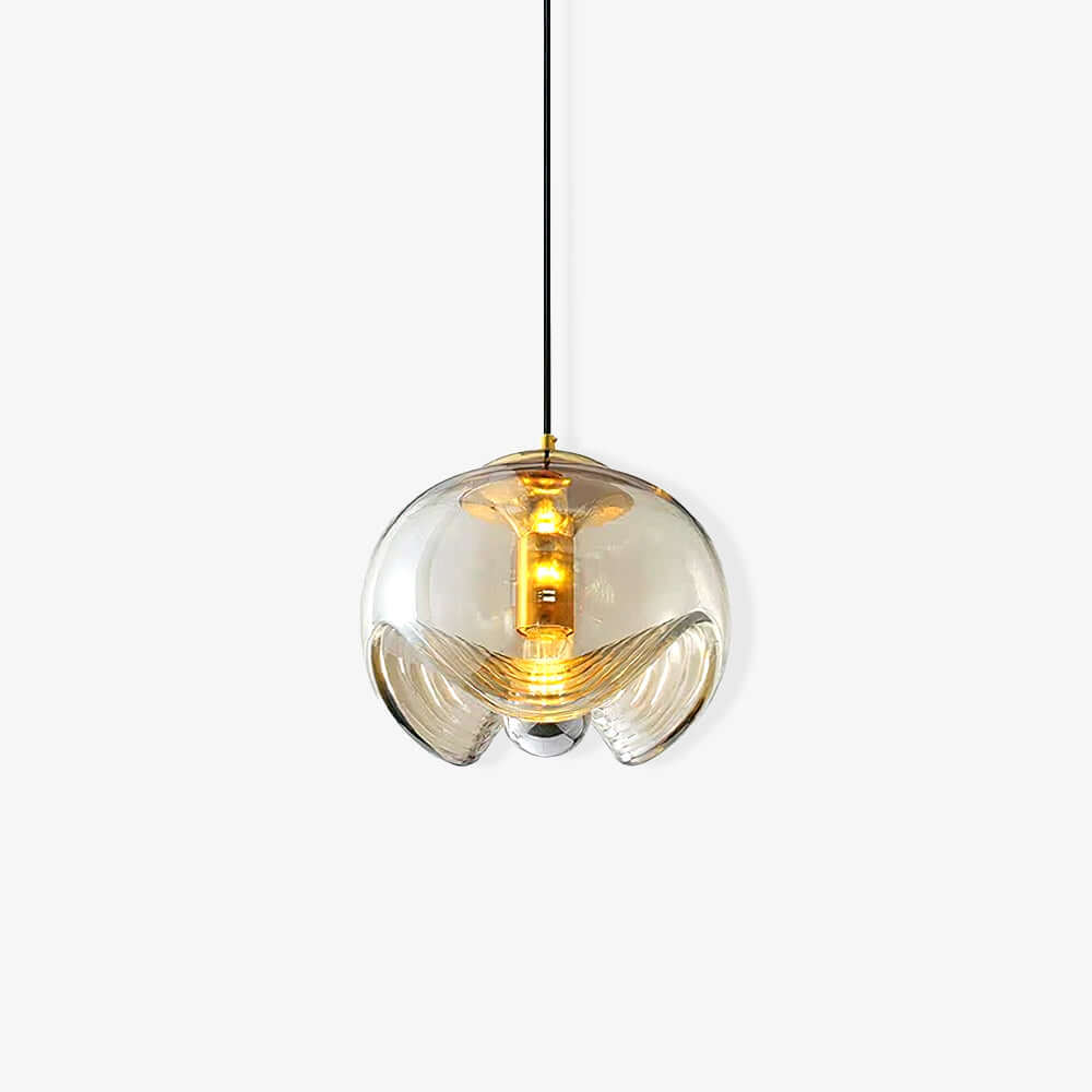 Suspension moderne en forme de vague - luminaire en verre