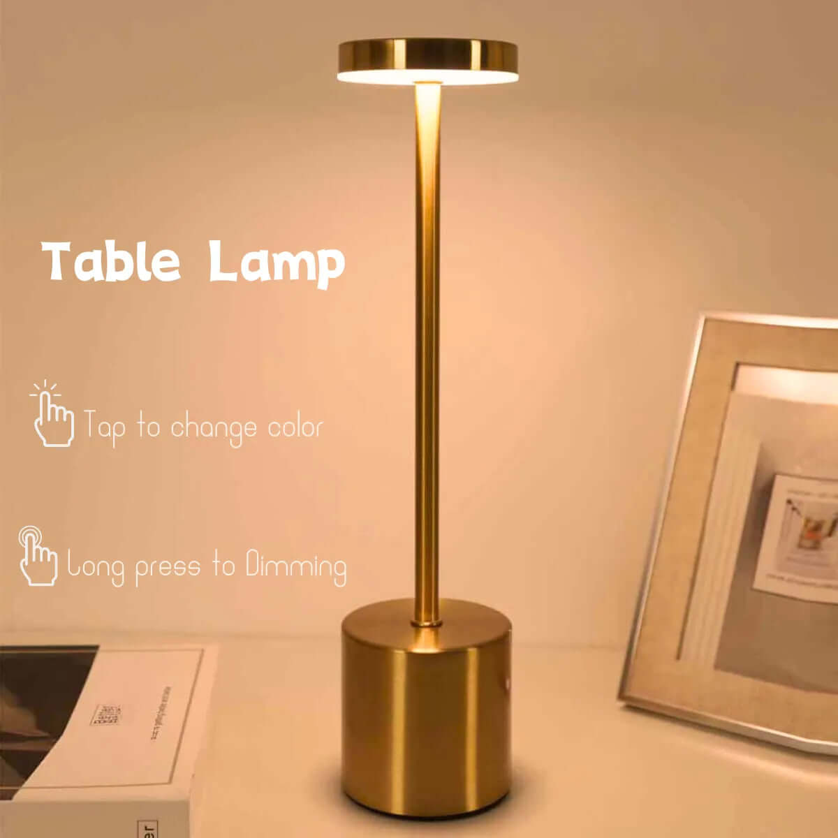 Lampe de table LED à intensité variable - sans fil et moderne