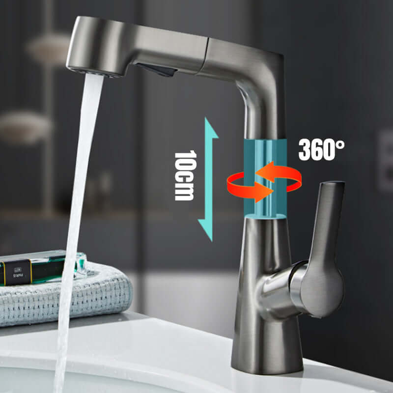 Mitigeur de lavabo avec douchette extractible