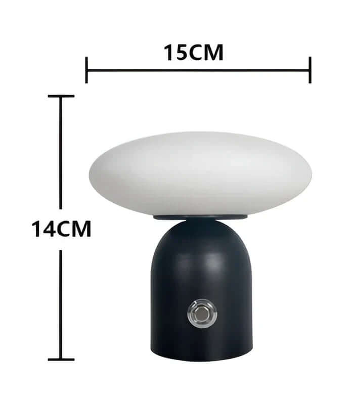 Lampe de table LED scandinave design champignon à piles Nordic