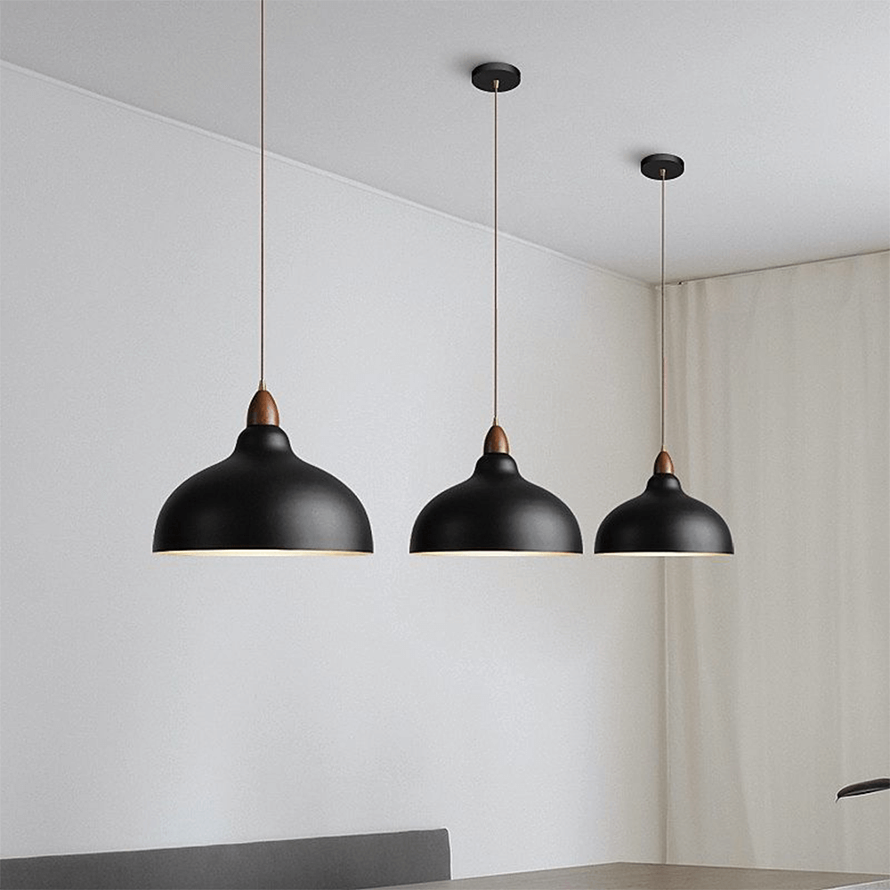 Lampe suspendue scandinave en bois