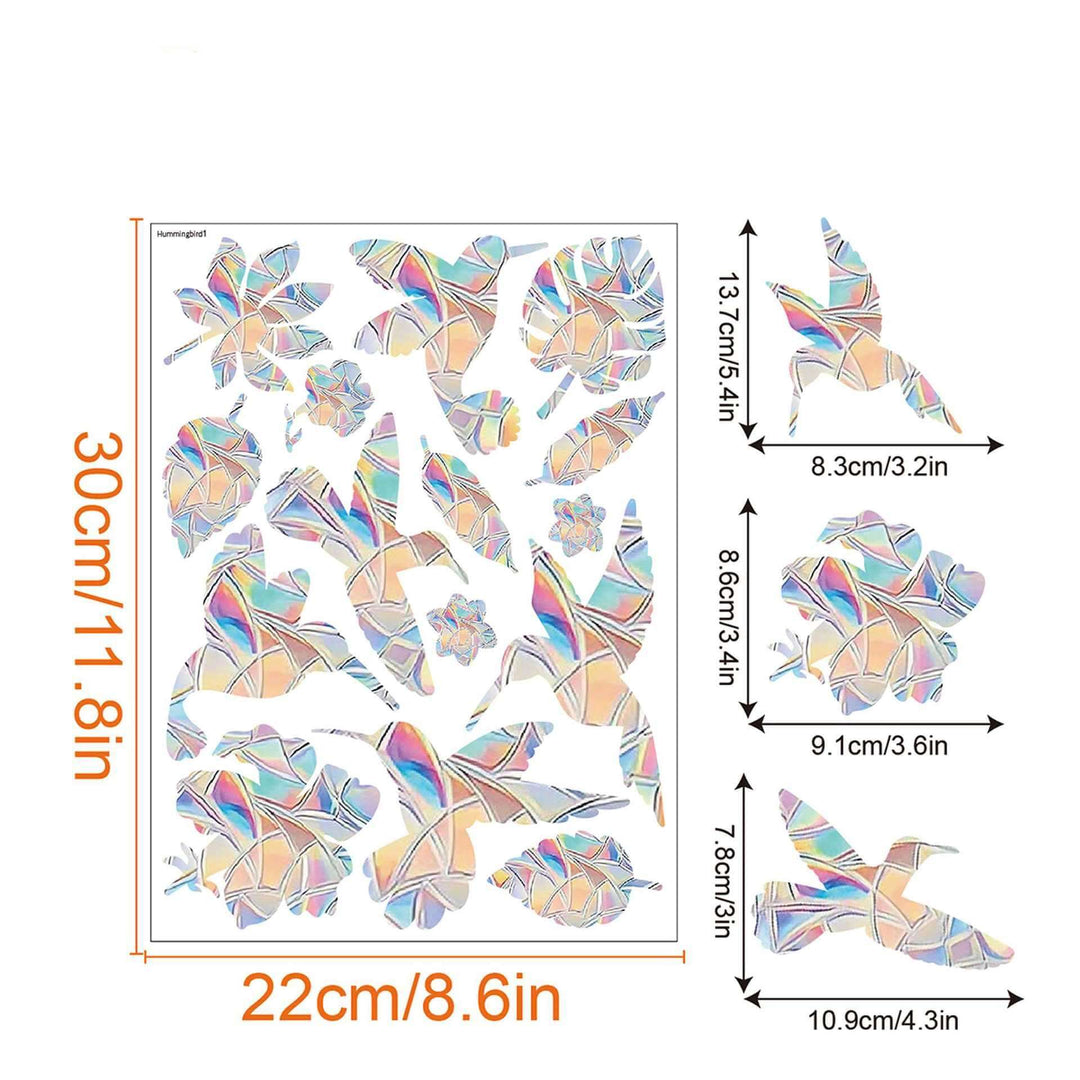 Décoration de fenêtre arc-en-ciel - autocollante, colorée, décorative