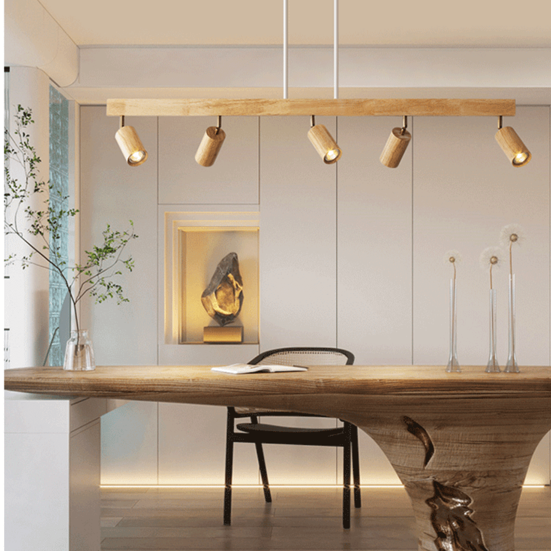 Spot de plafond orientable en bois EcoLux