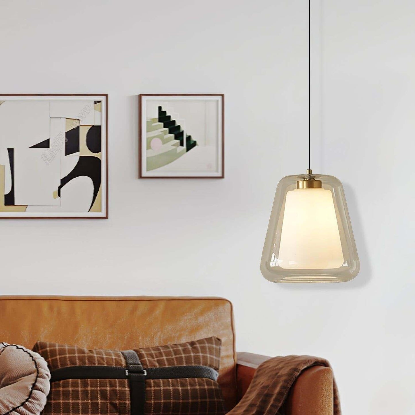 Moderne Glas-Pendelleuchte
