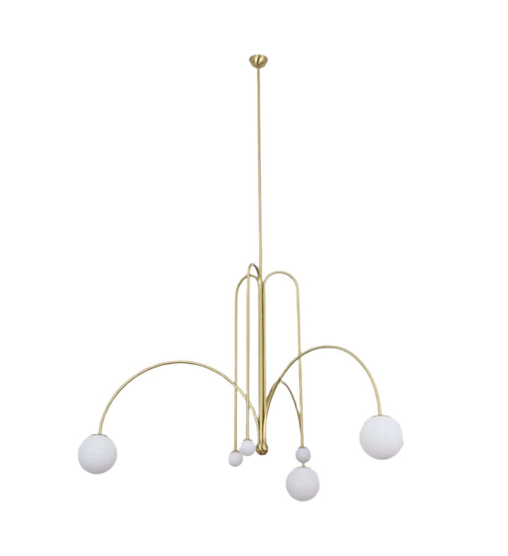 Suspension élégante en verre et métal