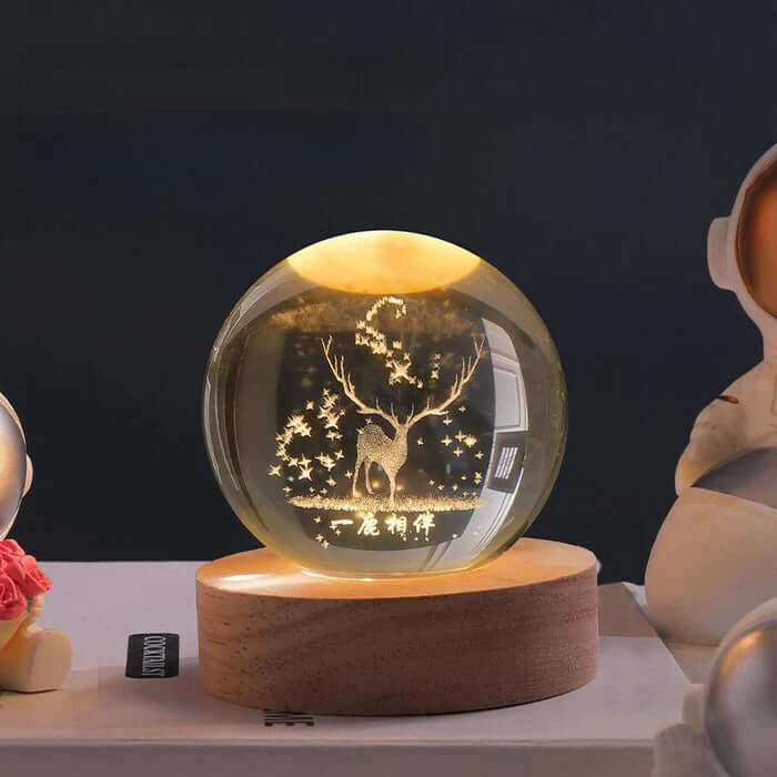 Boule de cristal lumineuse 8cm