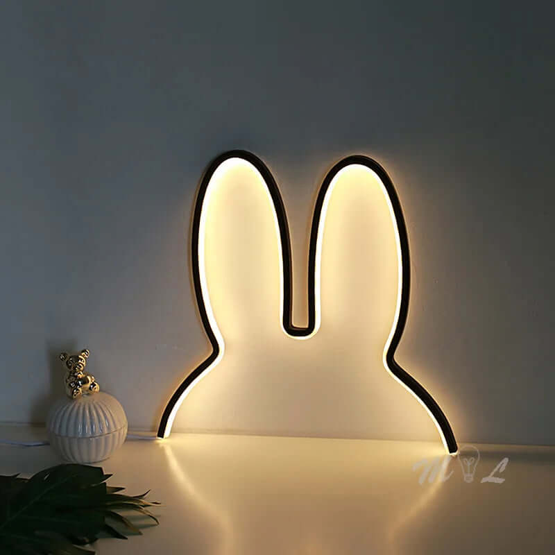 Veilleuse LED lapin, rechargeable par USB