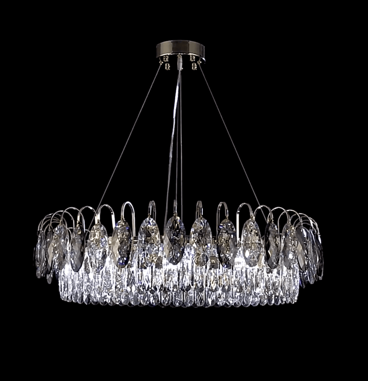 Lustre luxueux en cristal K9, à intensité variable