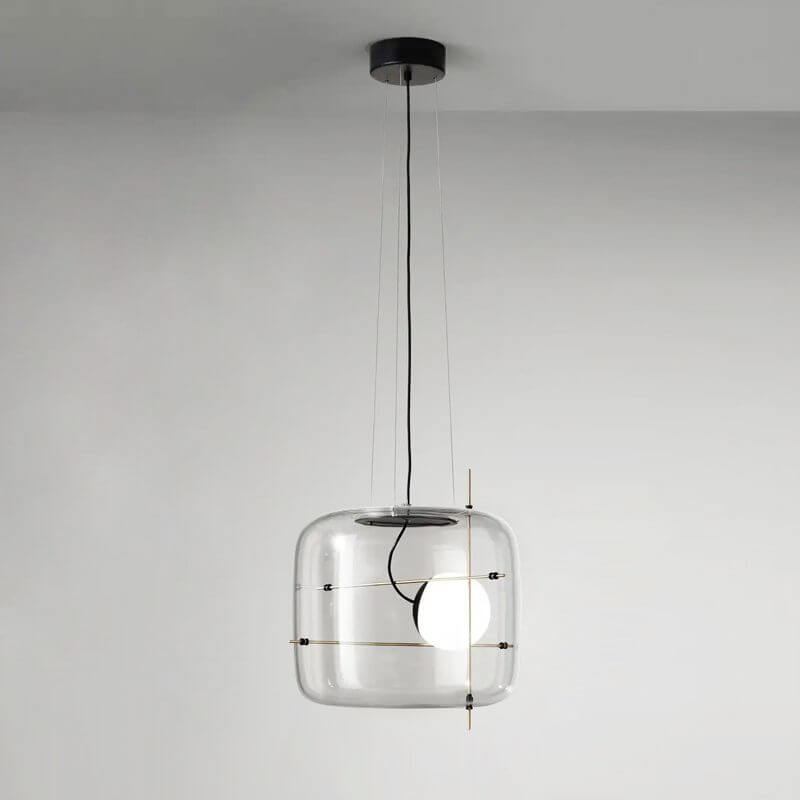 Suspension moderne en verre Ø 30cm